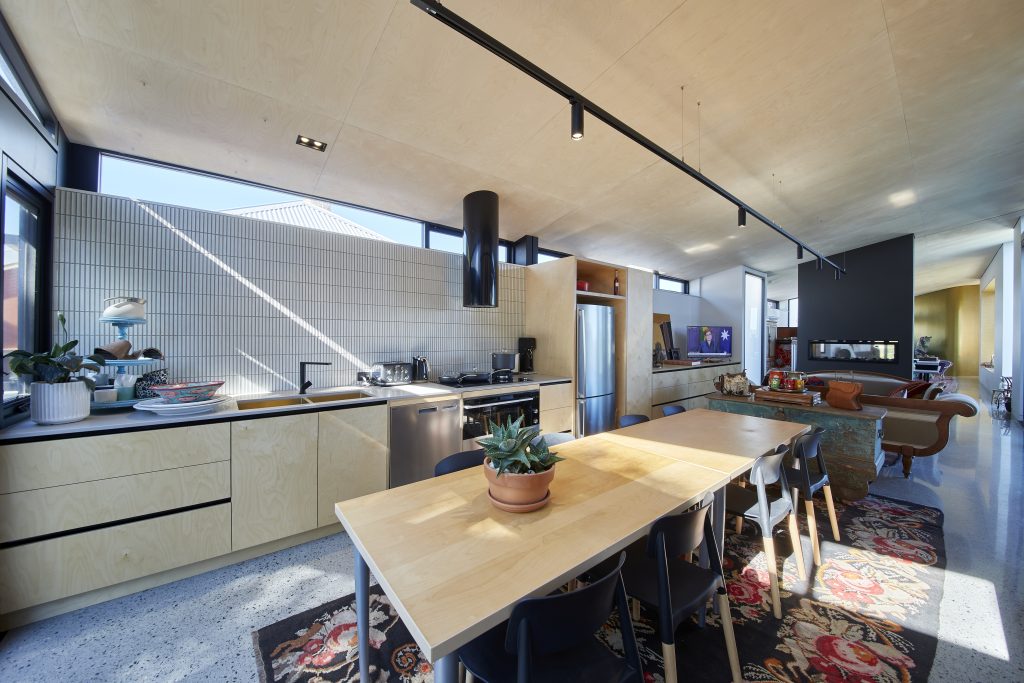 Modern open-plan living area in luxury Perth home