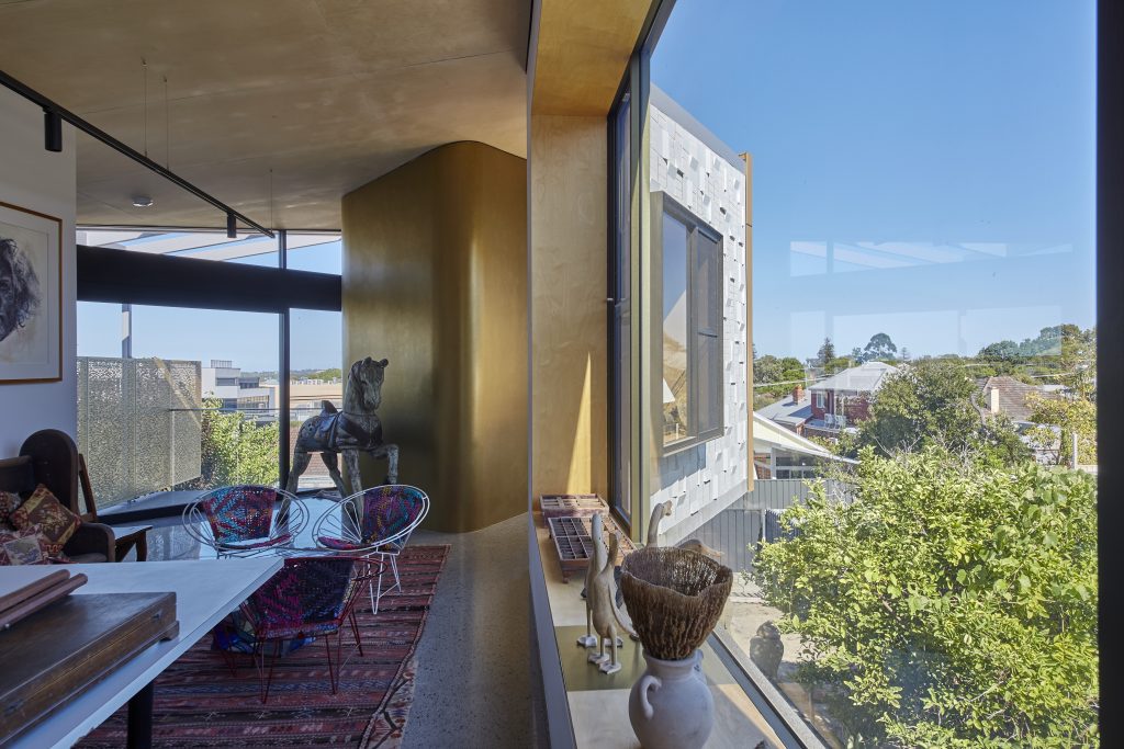 Modern open-plan living area in luxury Perth home