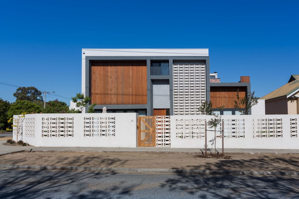 Contemporary custom residence facade with premium finishes in WA