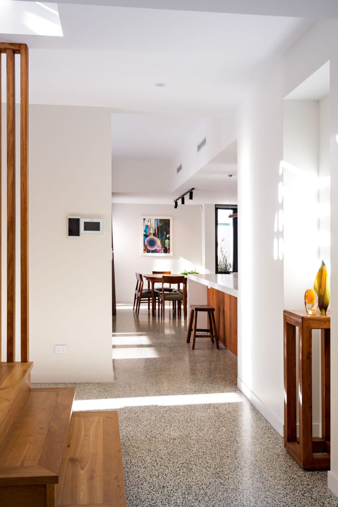 Modern open-plan living area in luxury Perth home