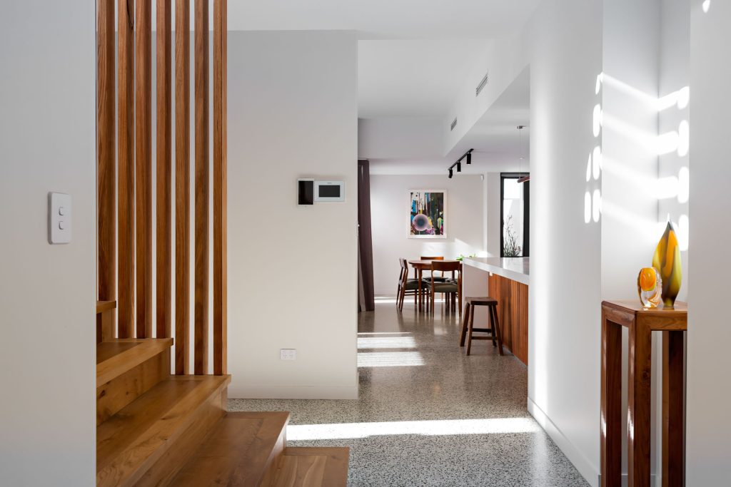 Modern open-plan living area in luxury Perth home