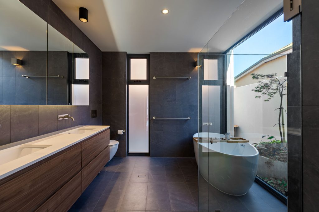 Modern bathroom in luxury Perth home