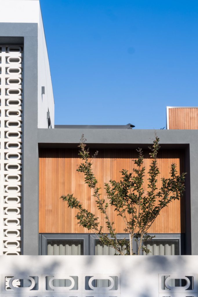 Contemporary custom residence facade with premium finishes in WA