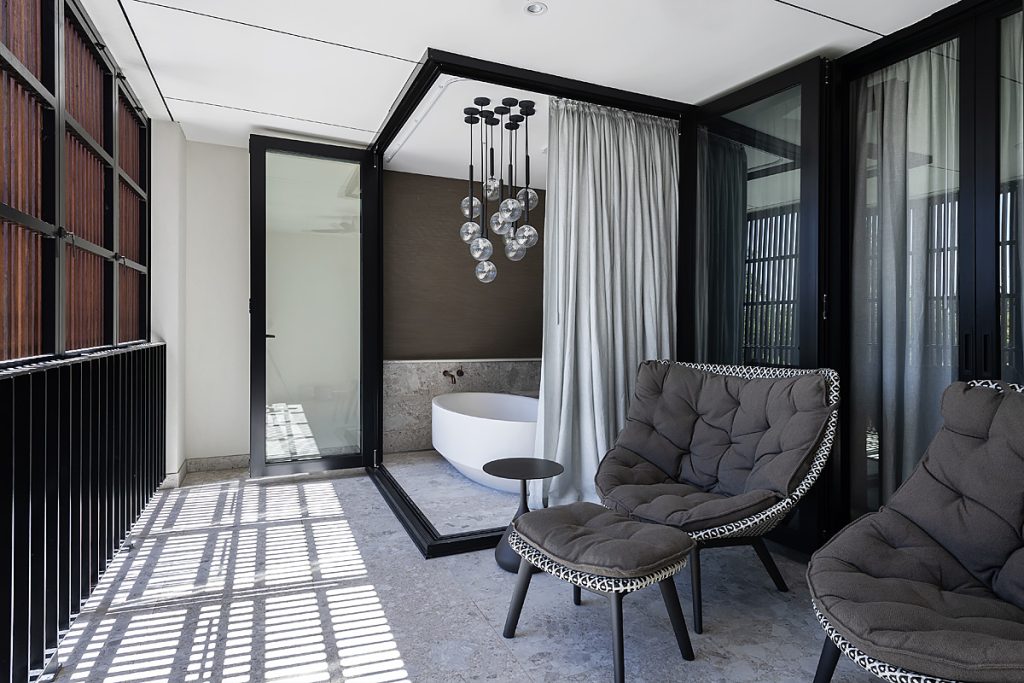 Modern open-plan lounge area in luxury Perth home