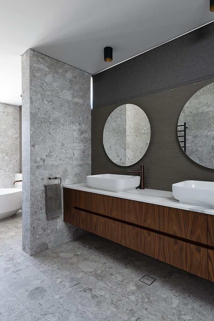 Modern open-plan bathroom in luxury Perth home
