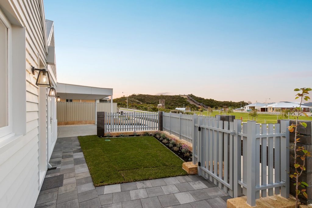 Modern open-plan living area in luxury Perth home