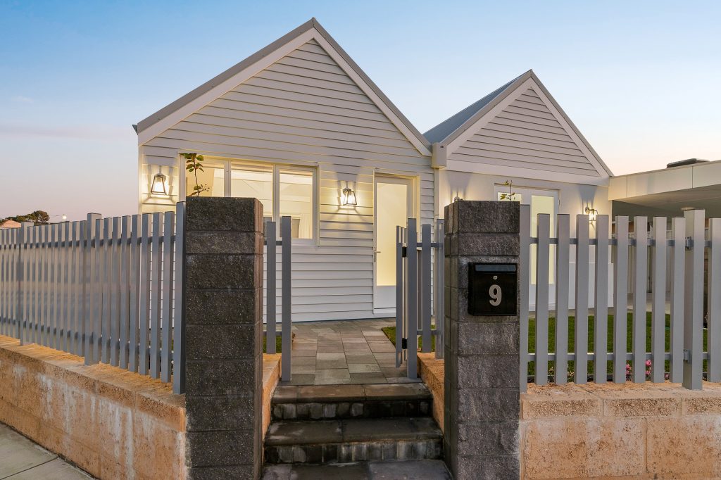 Modern open-plan living area in luxury Perth home