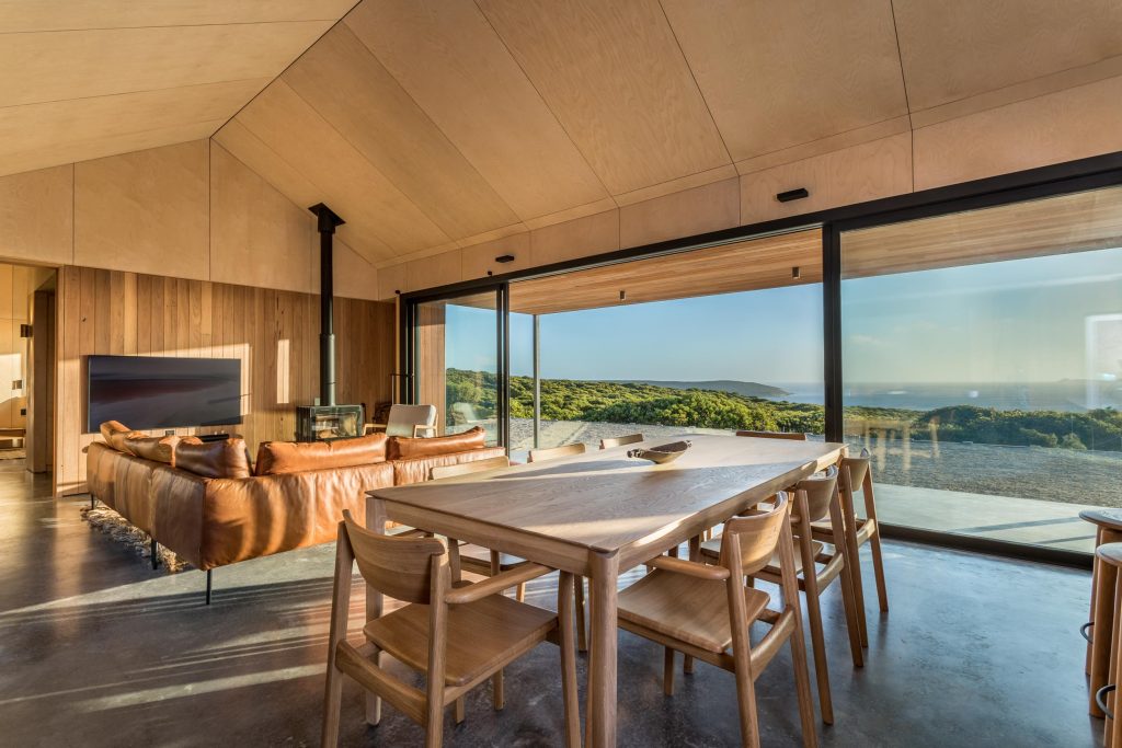 Modern open-plan living area in luxury Perth home