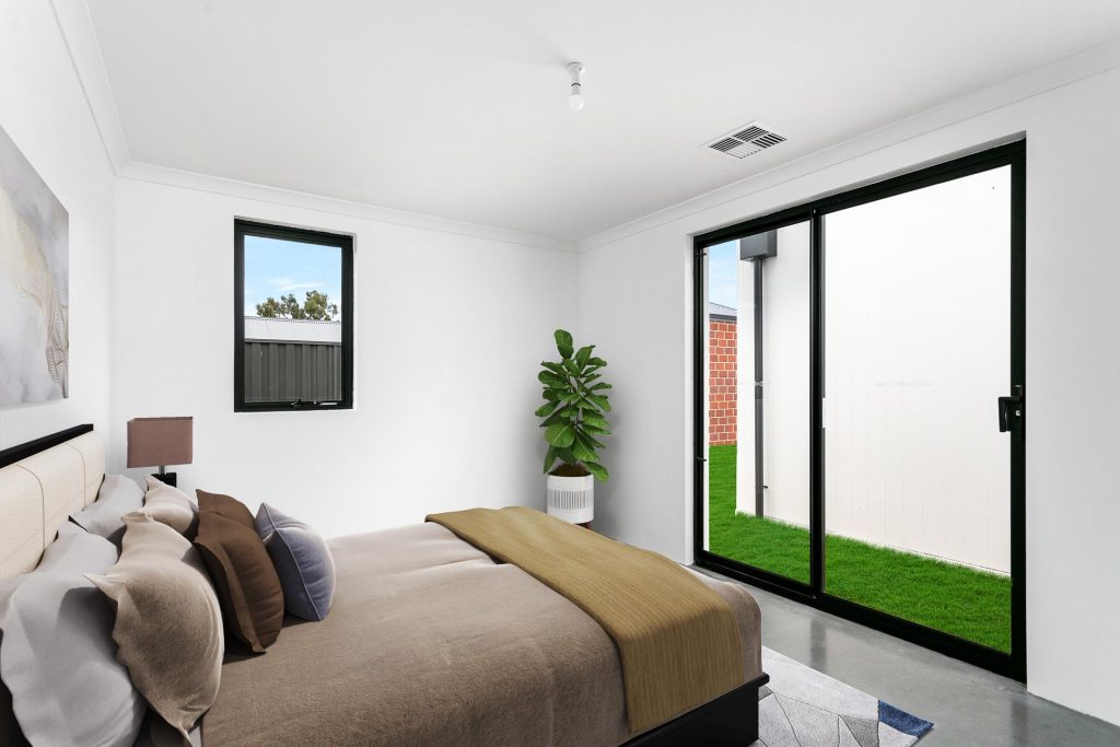 Modern bedroom in luxury Perth home