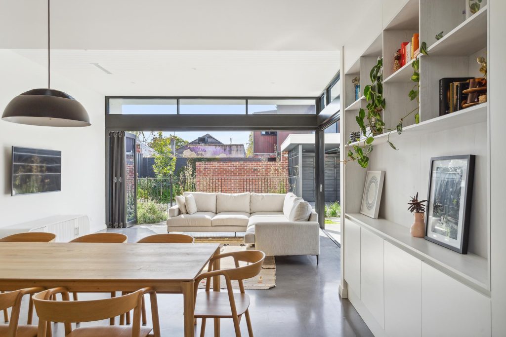 Modern open-plan lounge area in luxury Perth home