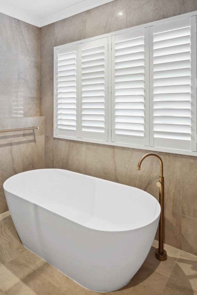 Modern open-plan bathroom in luxury Perth home