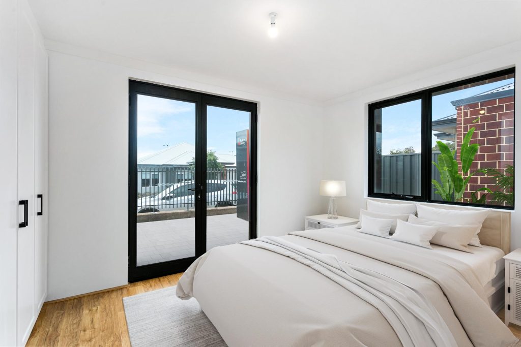Modern bedroom in luxury Perth home