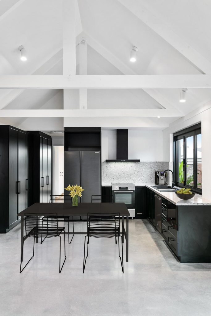 Modern open-plan living area in luxury Perth home